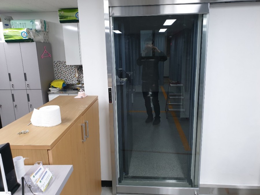 일산 정발산동 자동문 시공, 당일 자동문 수리처럼 신속 설치 후기 자동문 프레임 수평 수직 맞추기